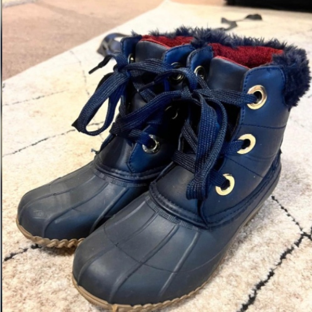 womens navy tommy hilfiger boots size 6